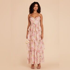 Birdy Grey Lola Pink Floral Tiered Dress